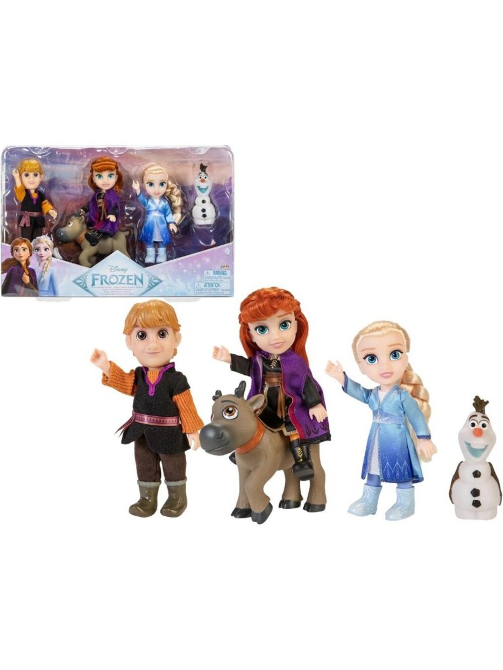 Frozen 2 Petite Doll Gift Set - Elsa, Anna, Kristoff, Olaf & Sven - 6 Inches